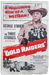 27'' x 41'' One-Sheet Poster for The Three Stooges Film ''Gold Raiders'', United Artists 1951 -- NSS# 51/524 -- Shallow Folds & Chipping to Edges, Very Good